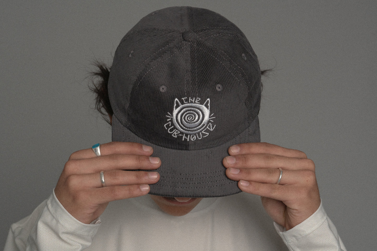 Cub House Swirl Corduroy Cap Grey