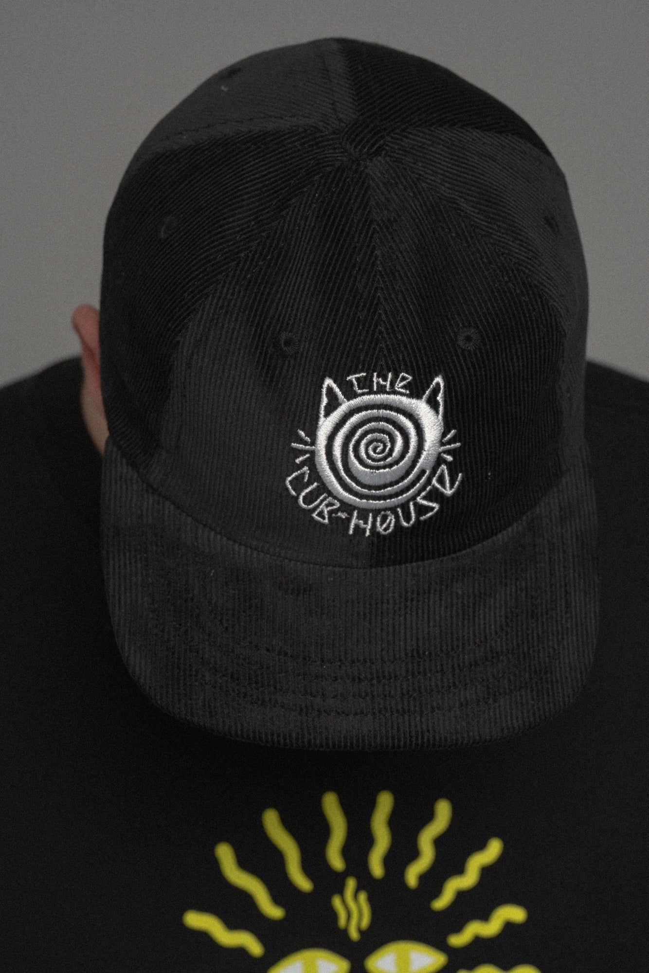 Cub House Swirl Corduroy Cap Black