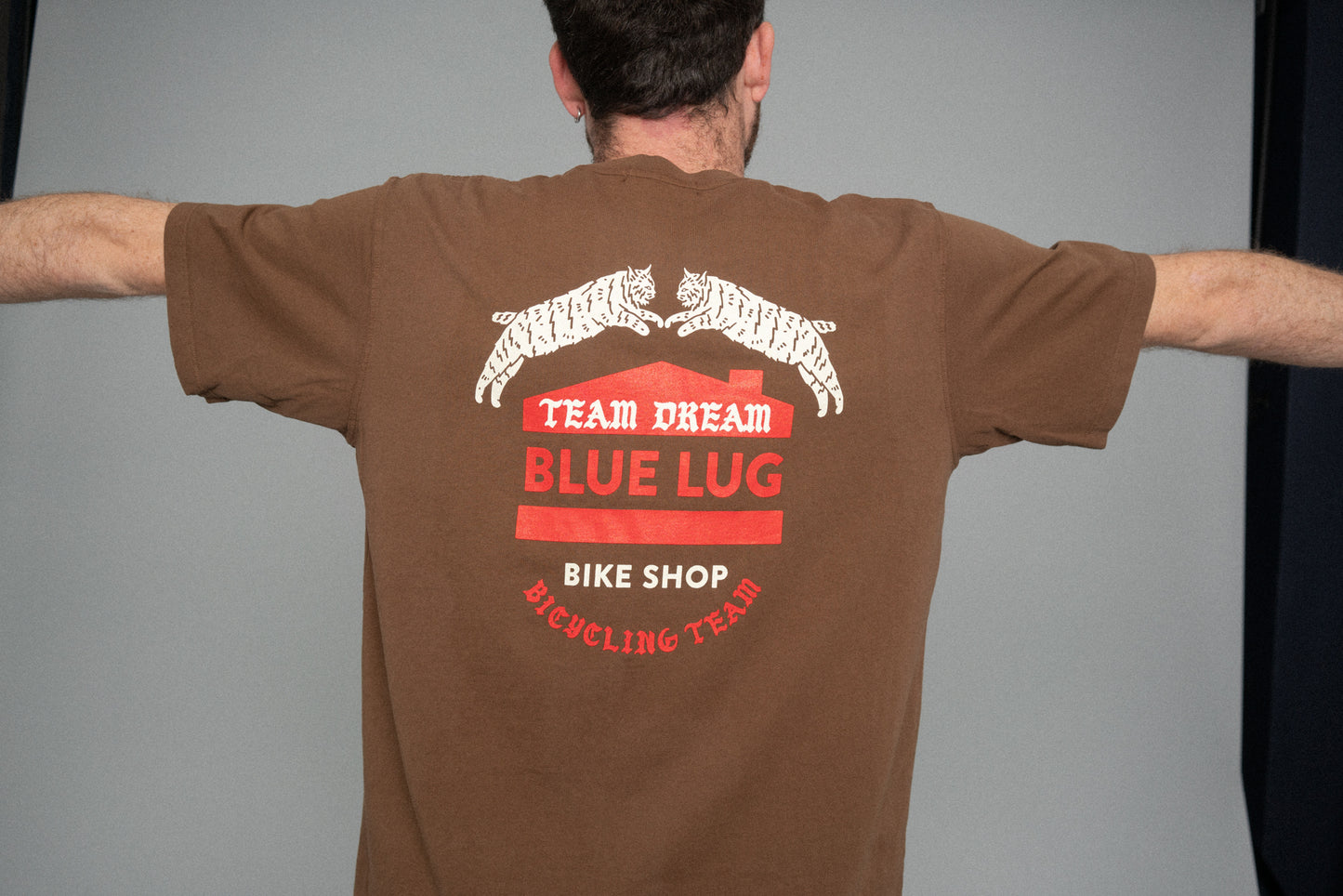 Blue Lug x TD Shop Tee Brown