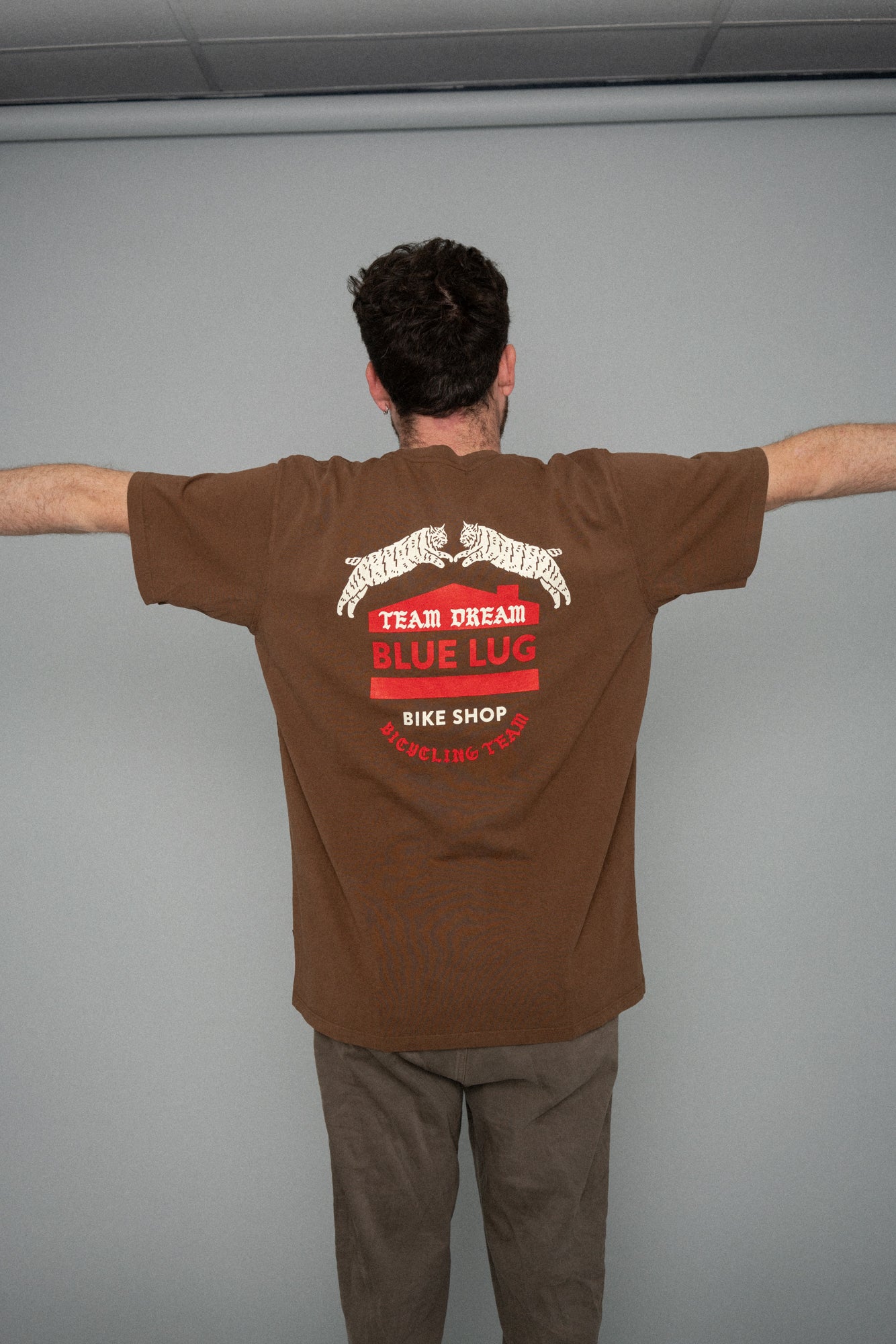 Blue Lug x TD Shop Tee Brown