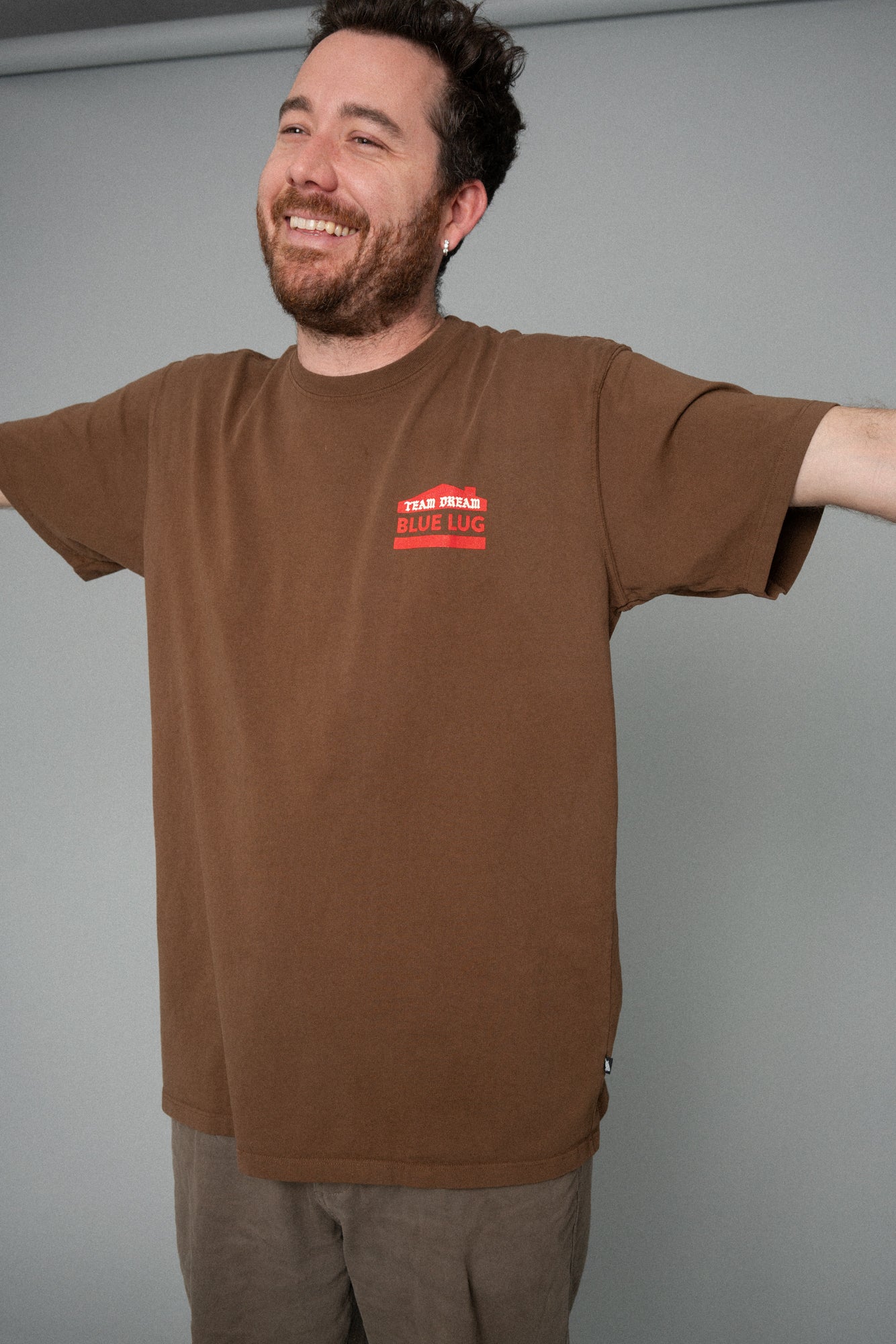 Blue Lug x TD Shop Tee Brown