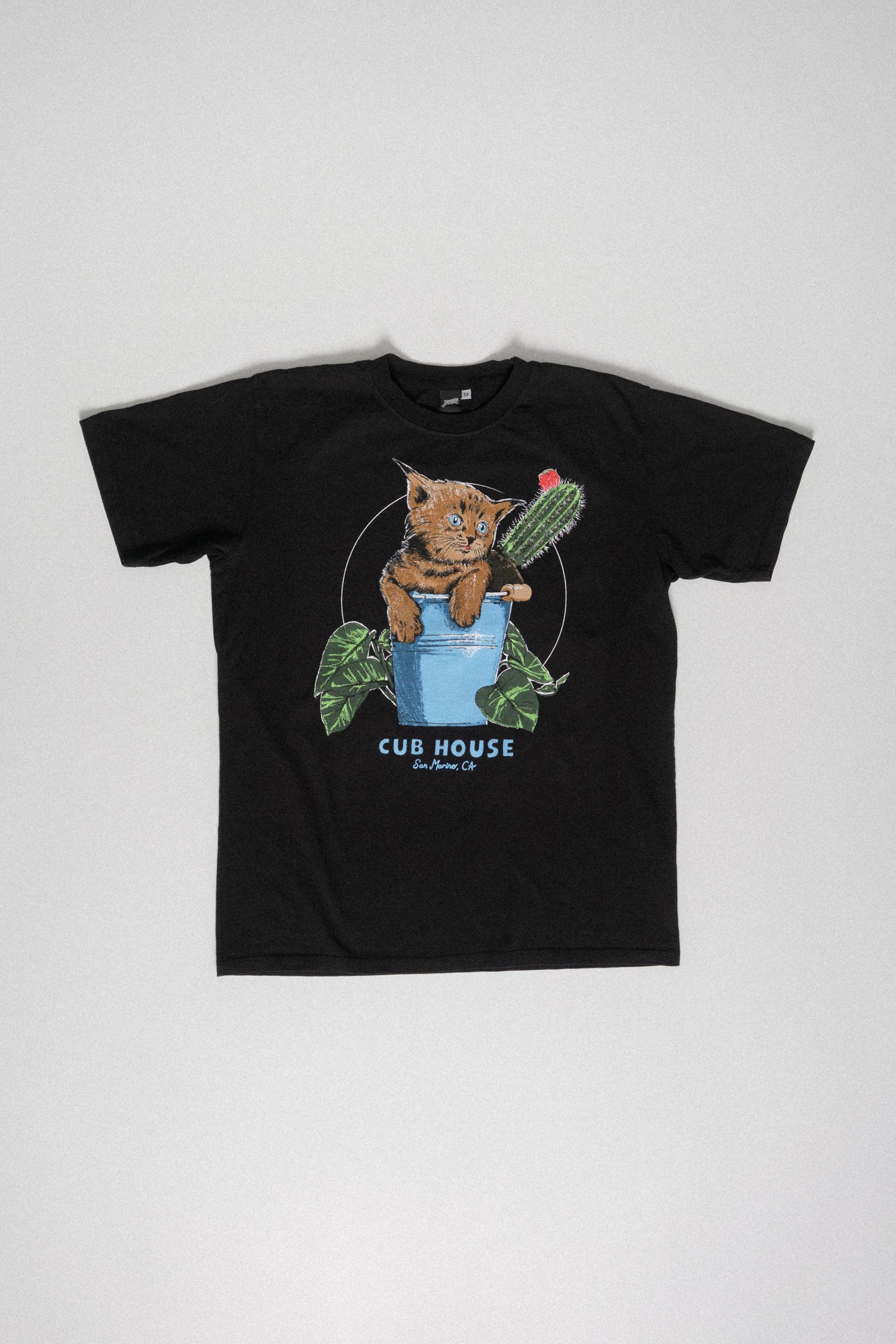 Bucket Cat Tee Black