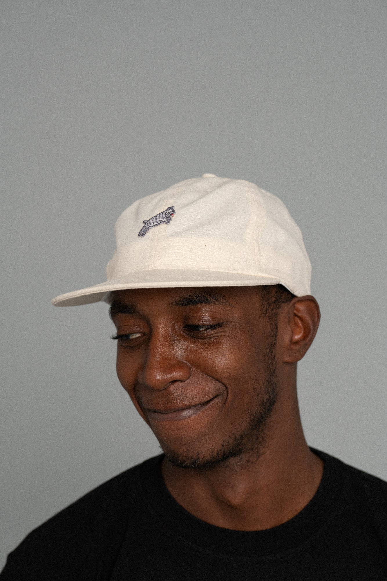 Chubby Ball Cap Off White/Grey Patch