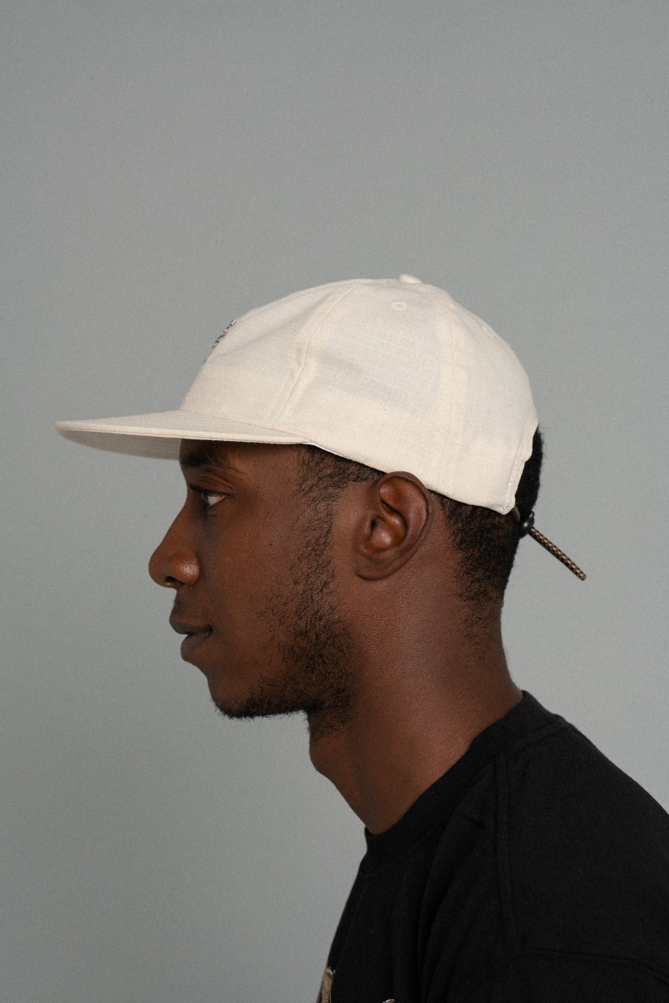 Chubby Ball Cap Off White/Grey Patch