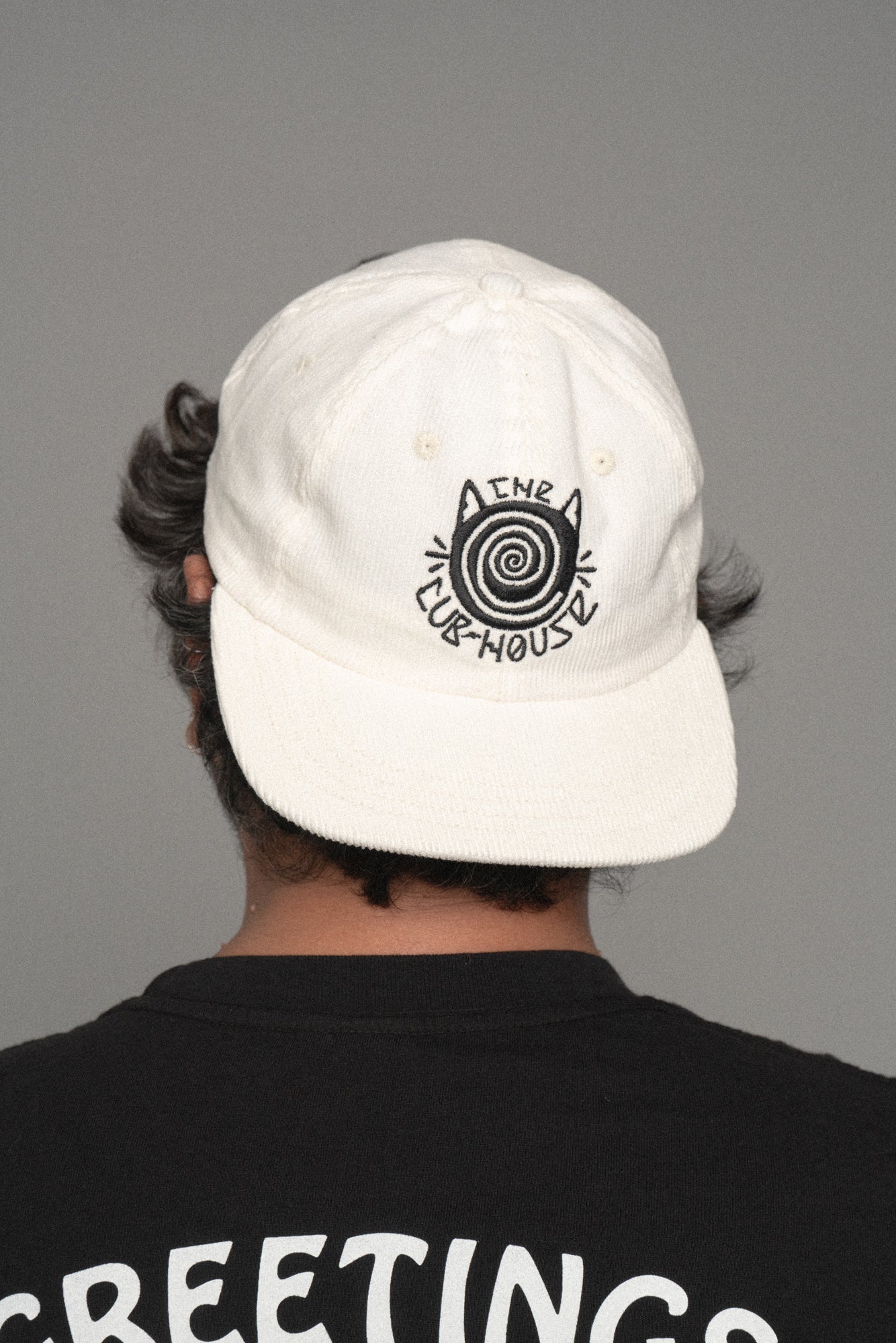 Cub House Swirl Corduroy Cap White