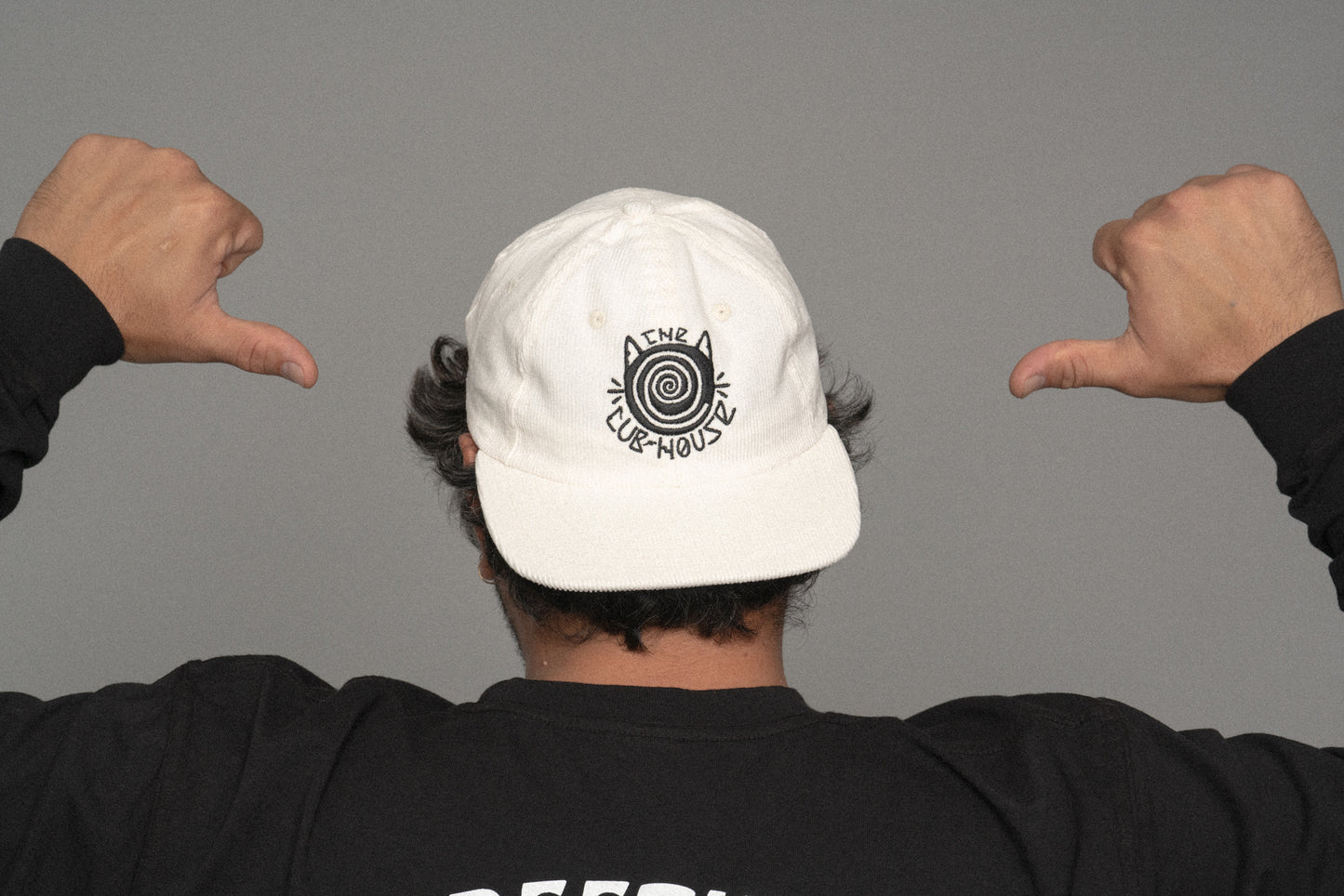 Cub House Swirl Corduroy Cap White