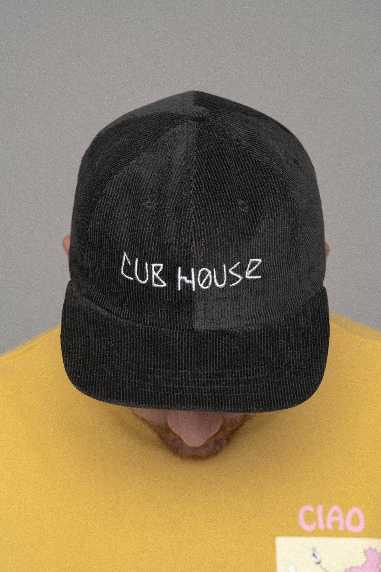 Cub House Corduroy Cap Black/White