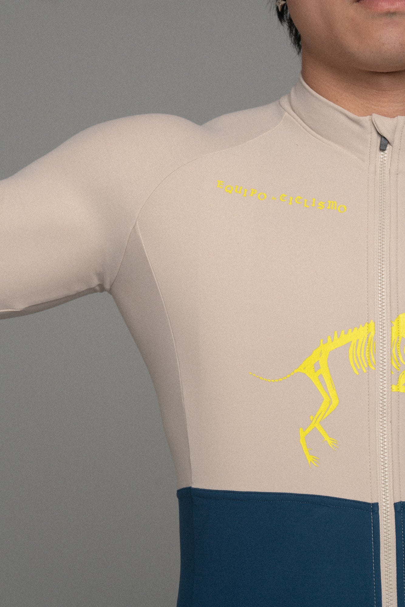 Sueño Long Sleeve Jersey Cream/Blue Block