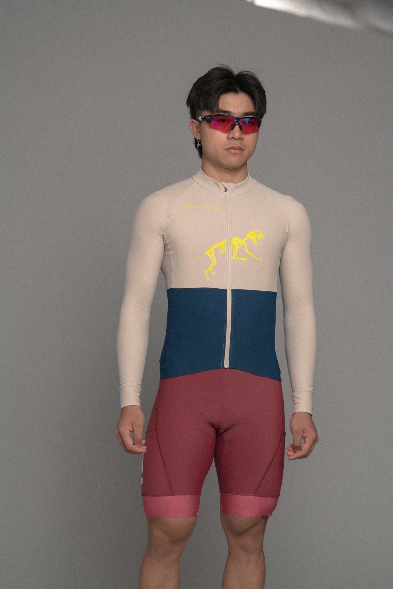 Sueño Long Sleeve Jersey Cream/Blue Block