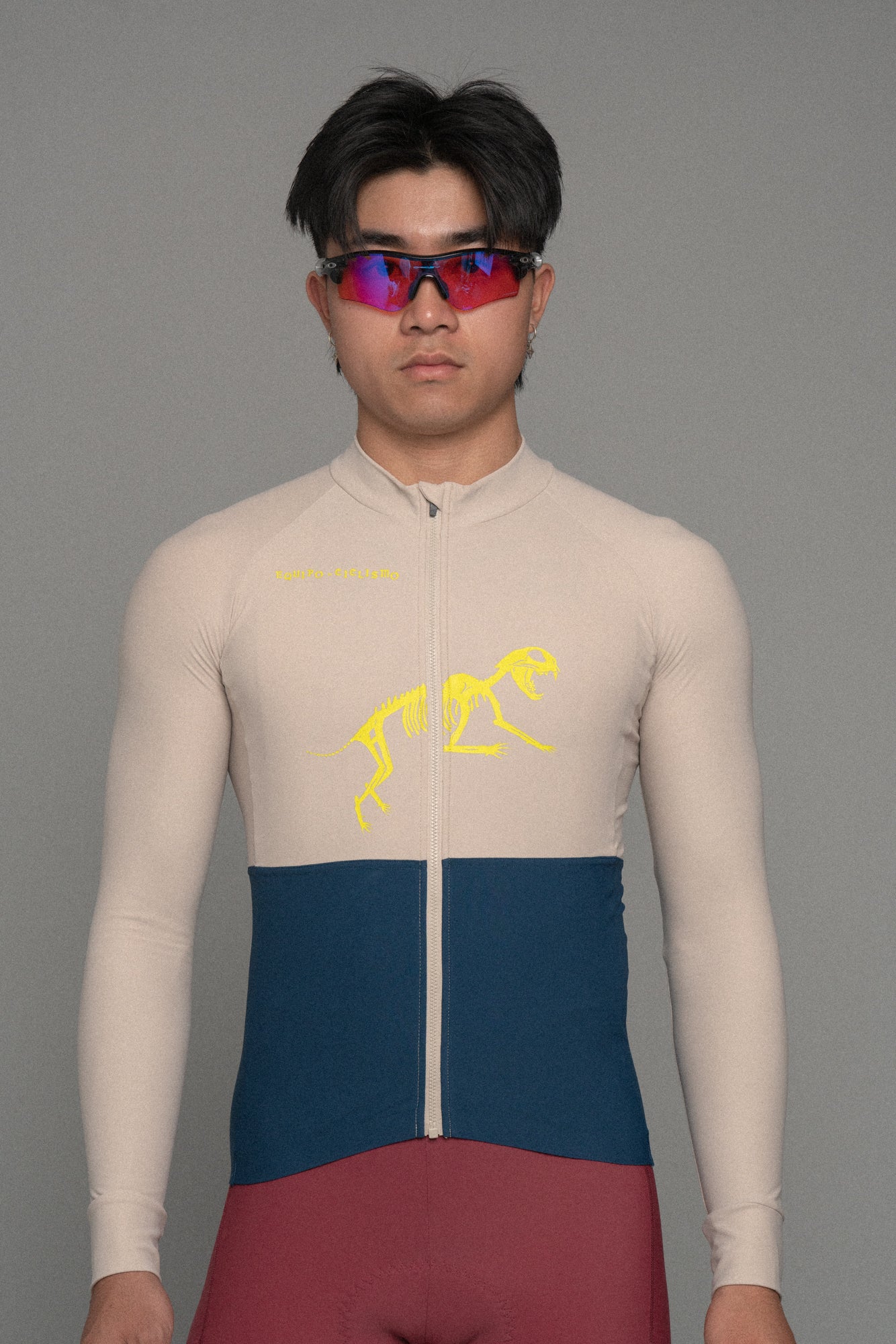 Sueño Long Sleeve Jersey Cream/Blue Block