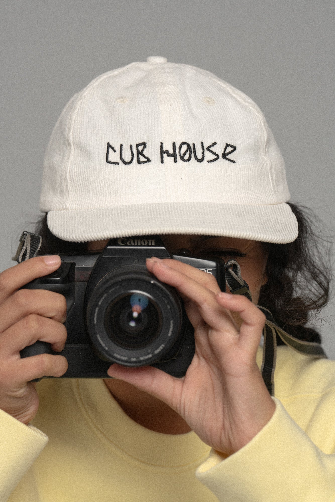 Cub House Corduroy Cap White/Black