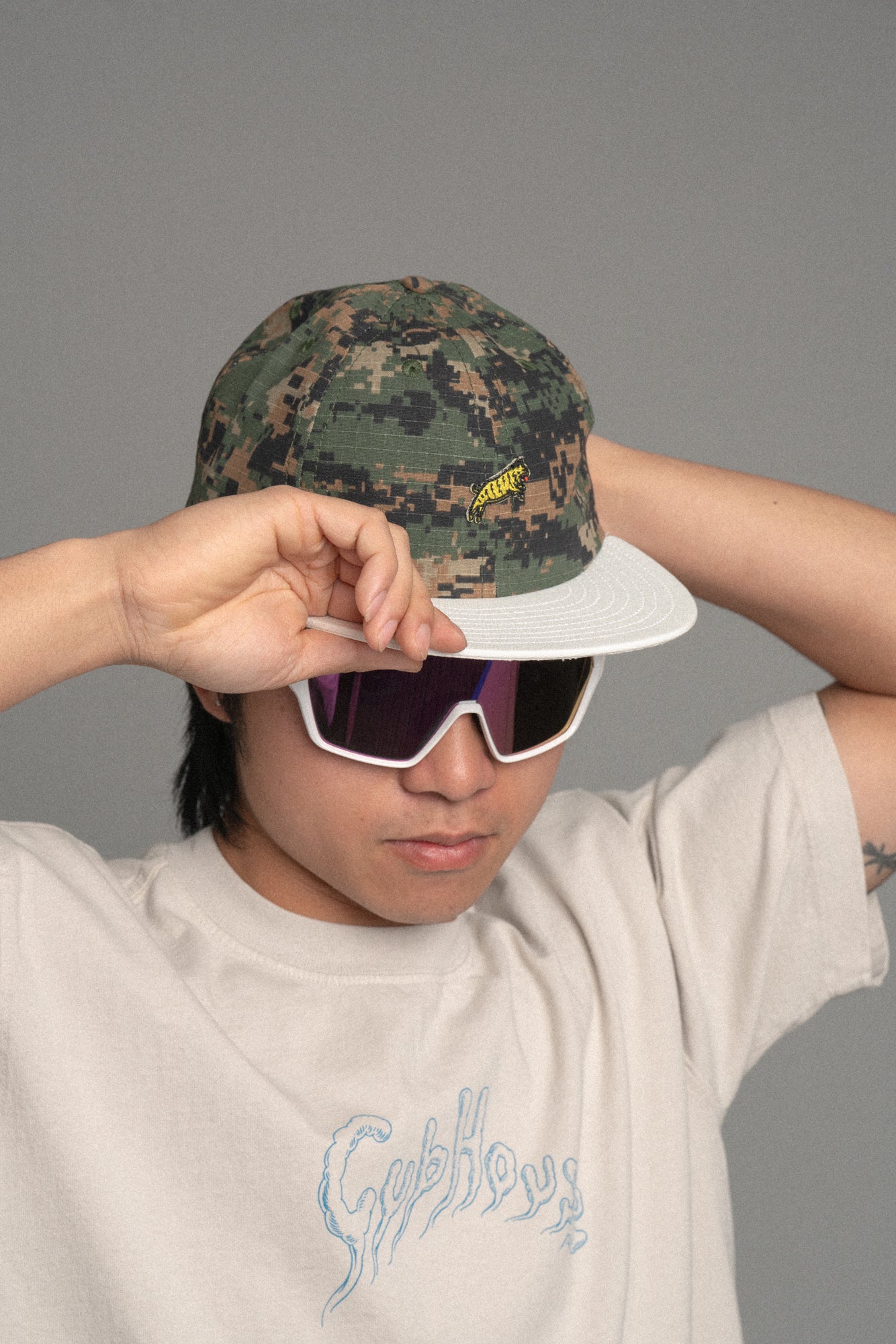 Chubby Ball Cap Digi Camo/White Bill