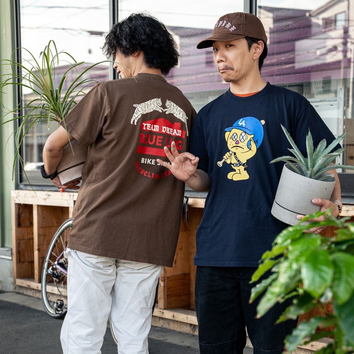 Blue Lug x TD Shop Tee Brown