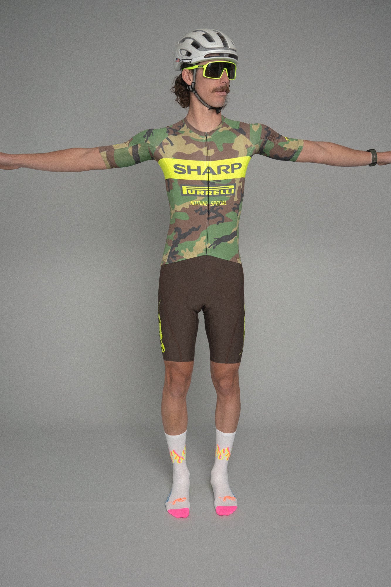 3D Fluoro Flame Socks