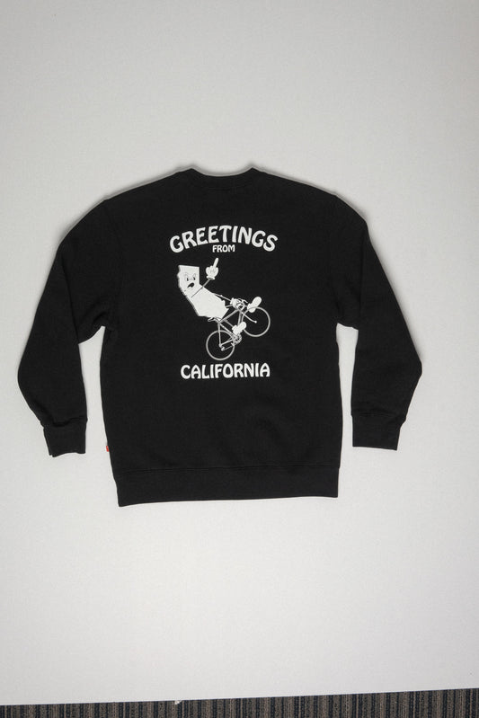 Greetings from California Crewneck Black