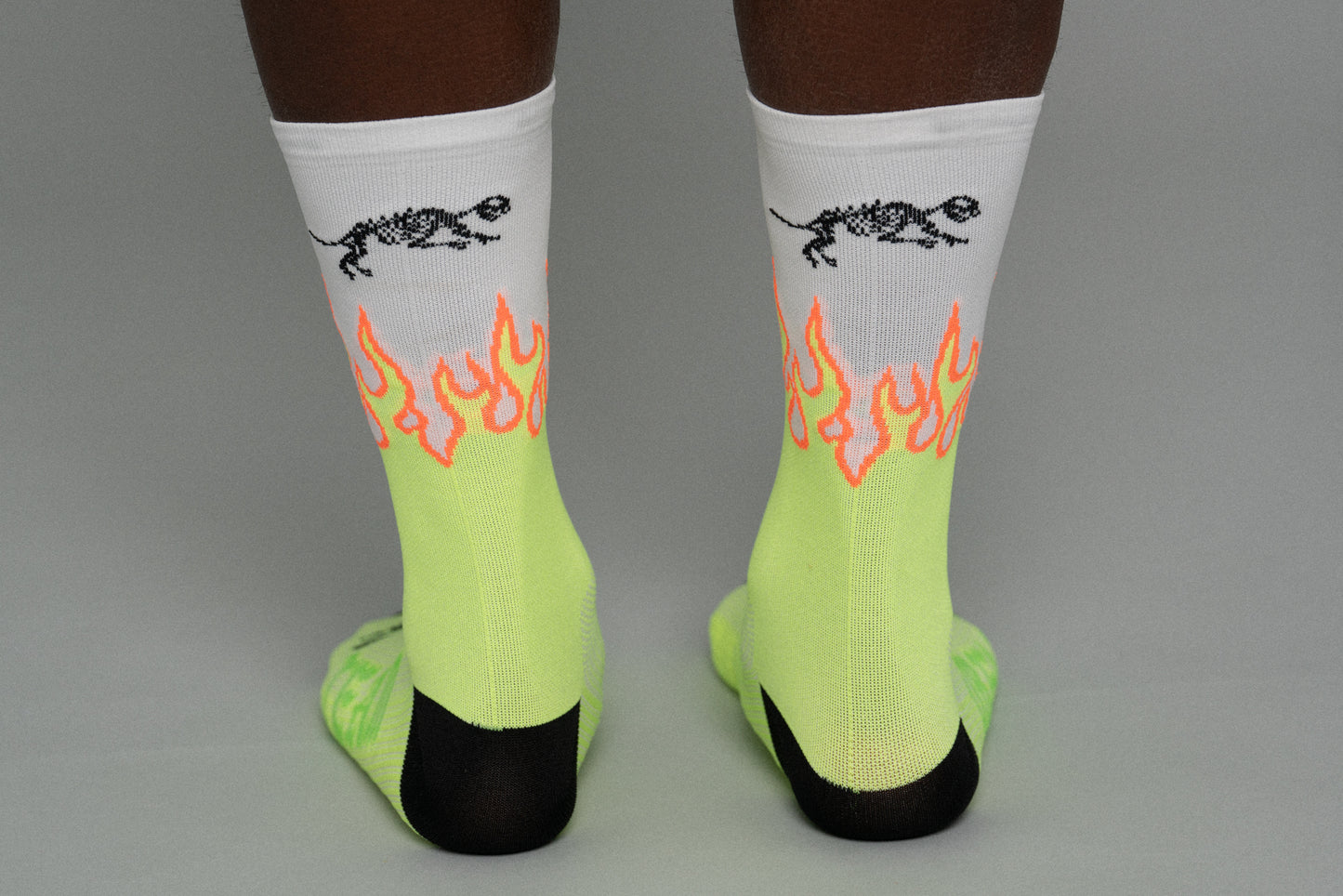 Hi-Vis Flame Socks White