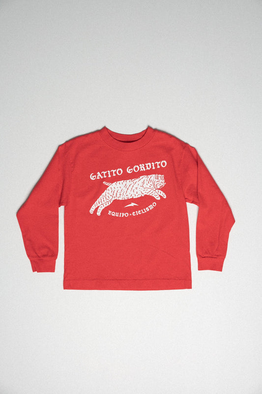 Lil Cubs Gatito Long Sleeve Red