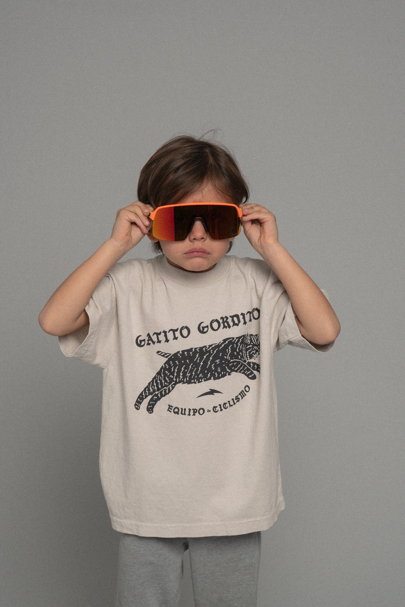 Lil Cubs Gatito Tee Light Grey