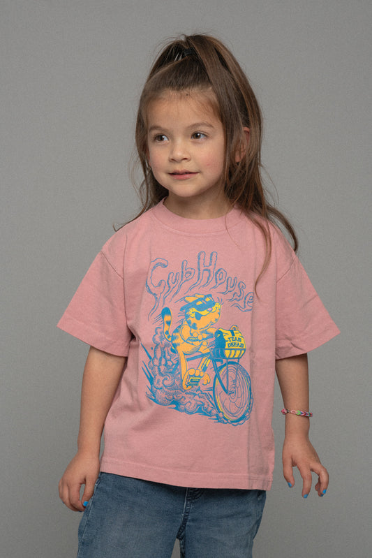 Lil Cubs Thicc and Dirty Cat Tee Pink