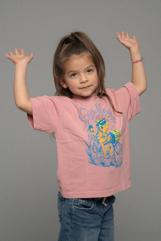 Lil Cubs Thicc and Dirty Cat Tee Pink