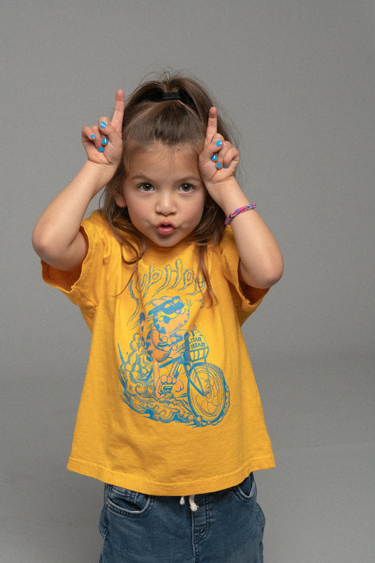 Lil Cubs Thicc and Dirty Cat Tee Yellow