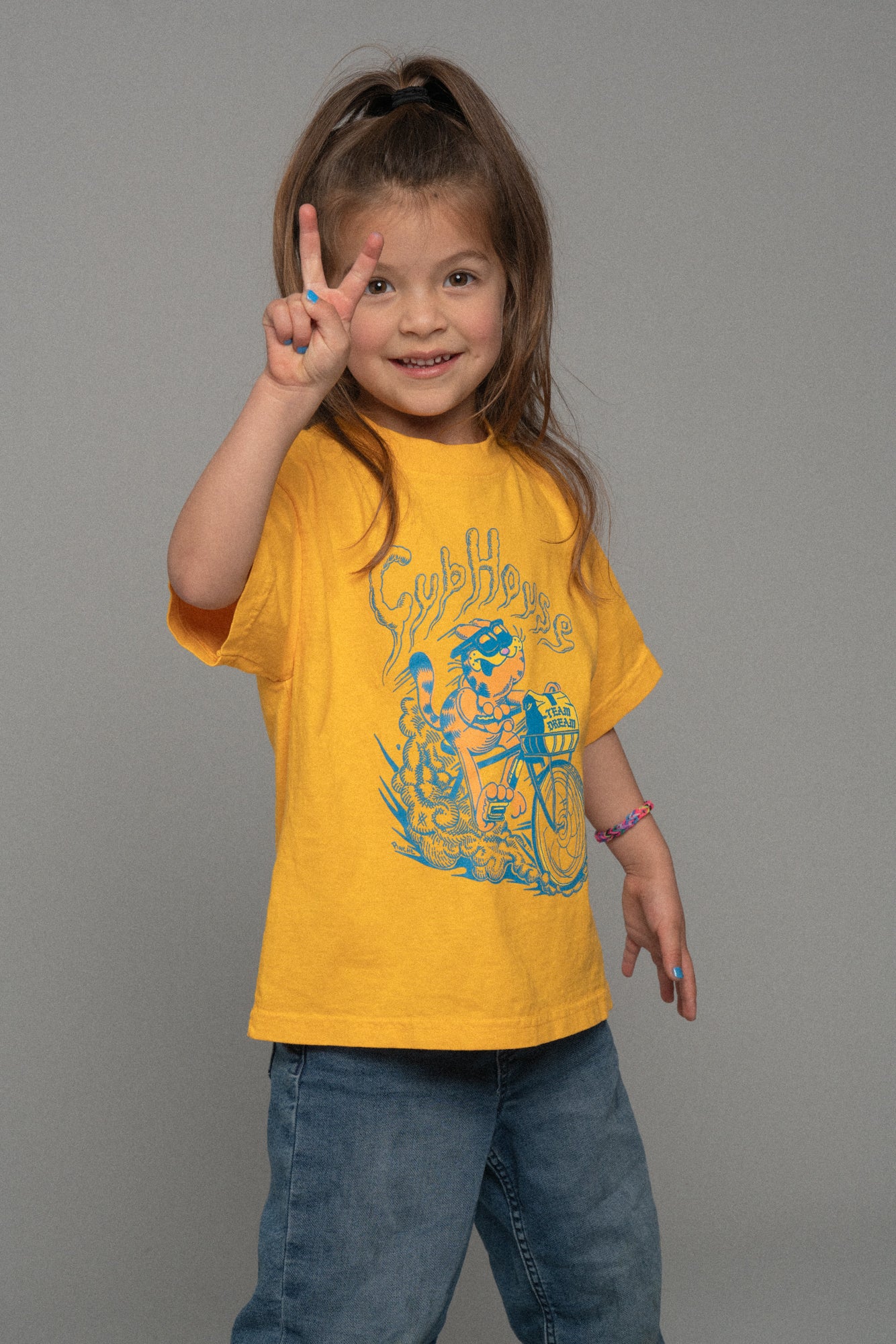 Lil Cubs Thicc and Dirty Cat Tee Yellow