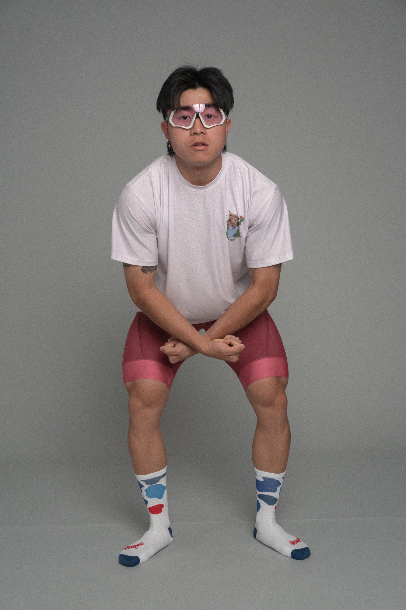 Bucket Cat Tech Tee Pink