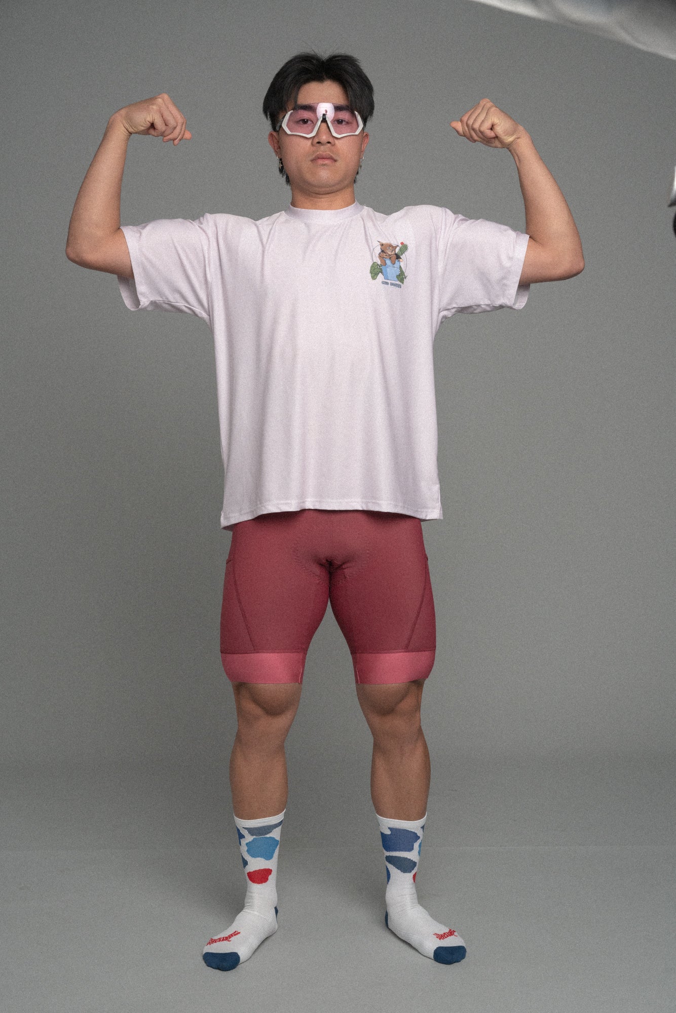 Bucket Cat Tech Tee Pink