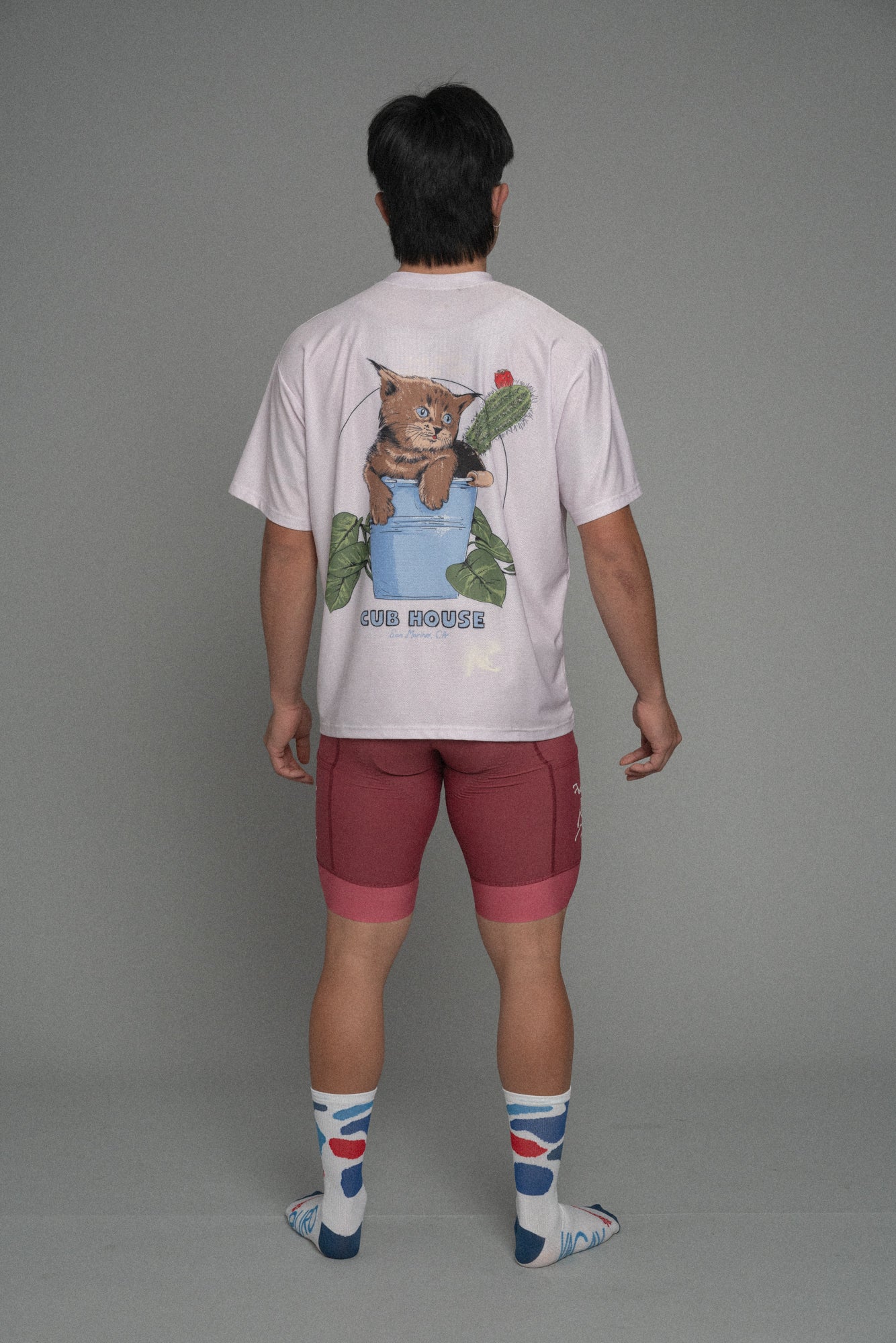 Bucket Cat Tech Tee Pink