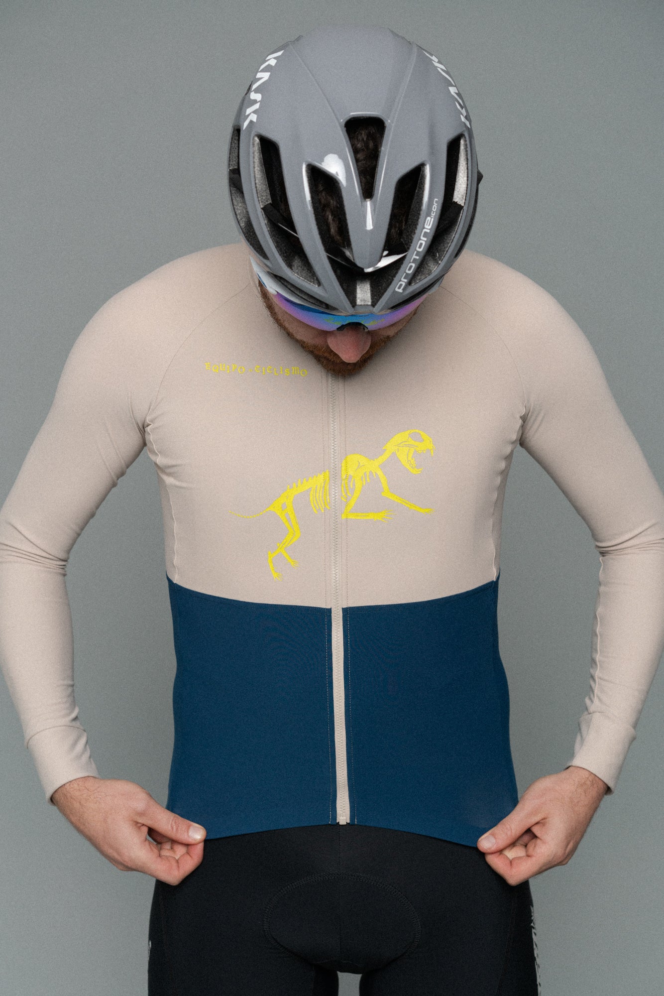 Sueño Long Sleeve Jersey Cream/Blue Block