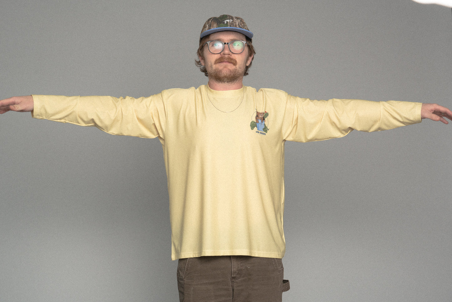 Bucket Cat LS Tech Tee Yellow