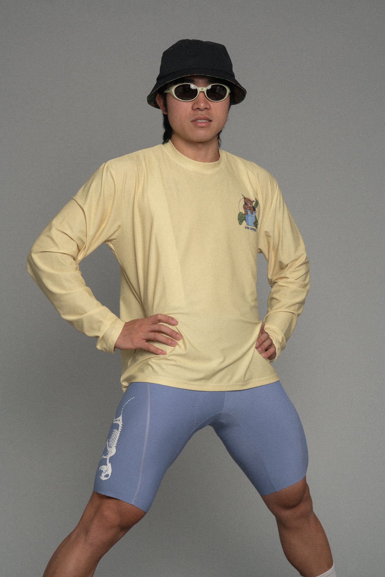Bucket Cat LS Tech Tee Yellow