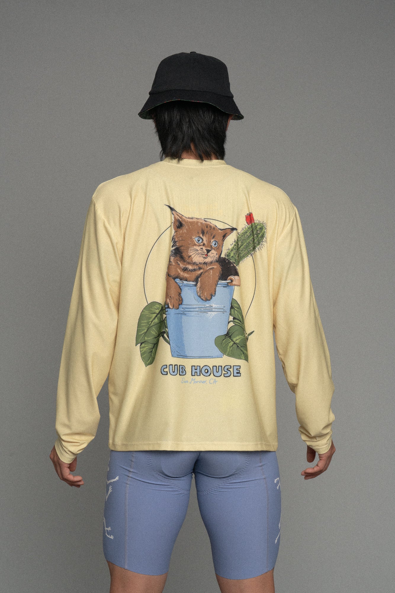Bucket Cat LS Tech Tee Yellow