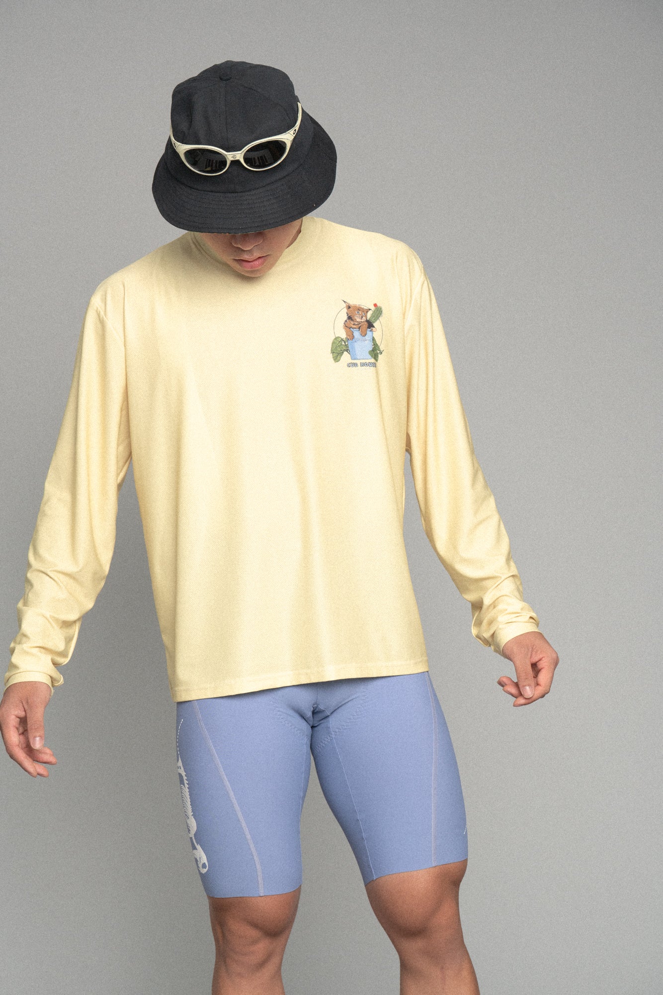 Bucket Cat LS Tech Tee Yellow